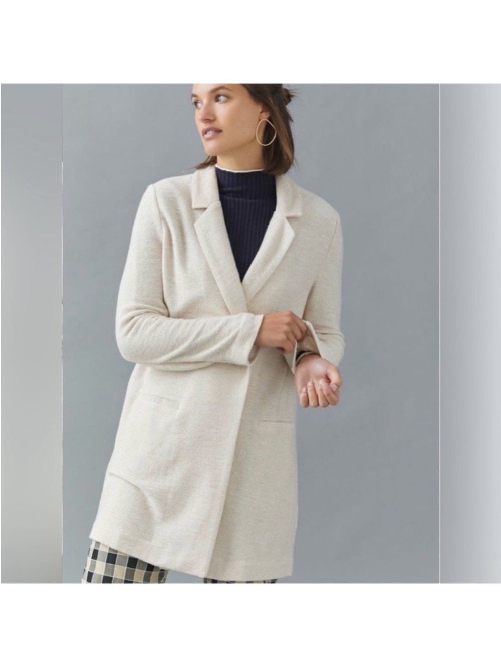 Sanctuary Knit Long Blazer Coat